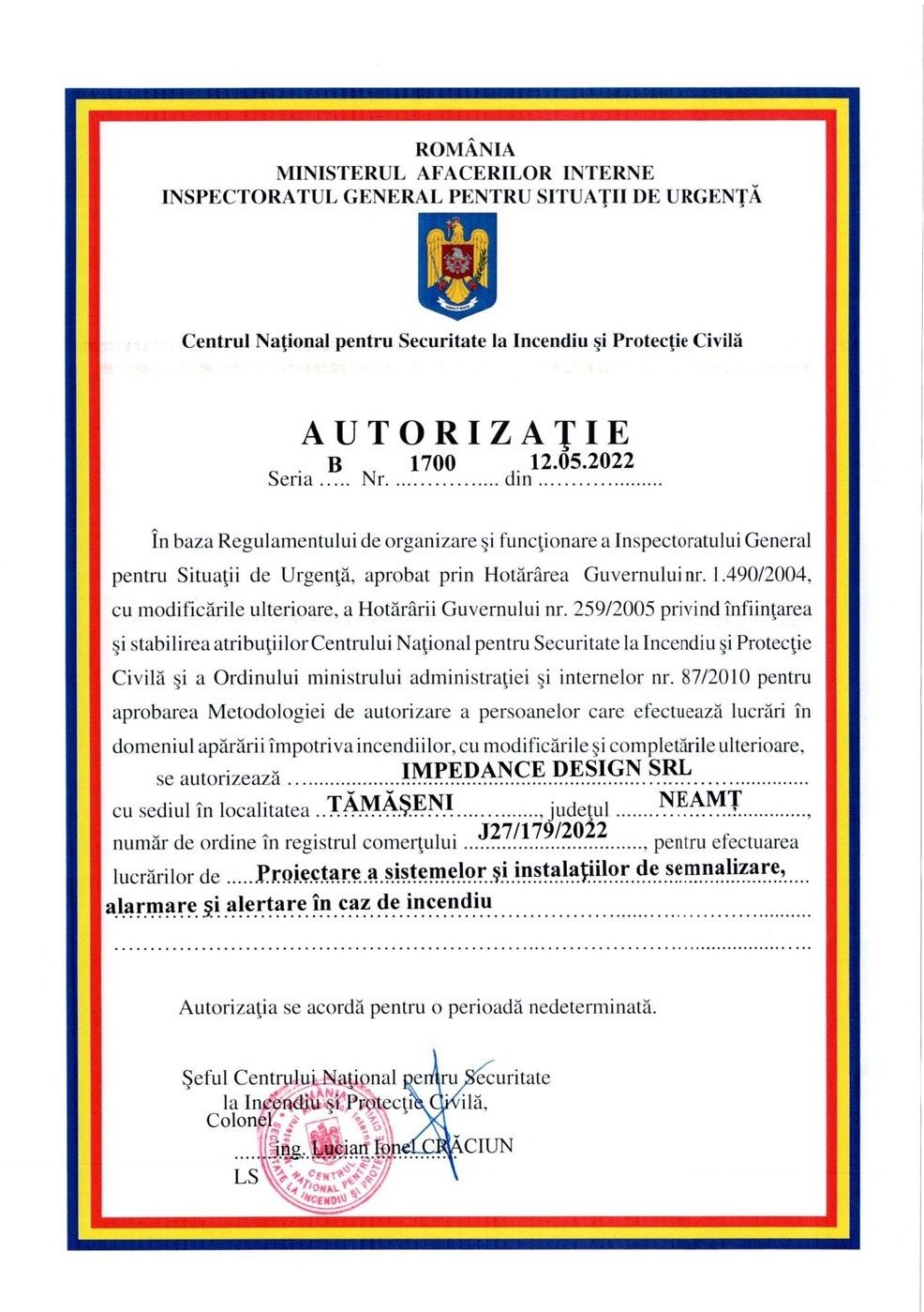 IGSU - Detecție, semnalizare, alarmare incendiu